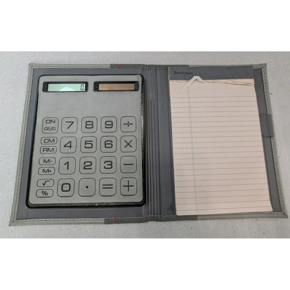 Generic Portfolio Calculator Notepad Unisex OS Grey Good Solar Business Office